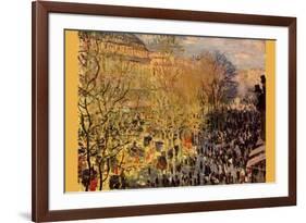 Boulevard of Capucines In Paris-Claude Monet-Framed Premium Giclee Print