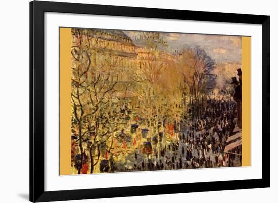 Boulevard of Capucines In Paris-Claude Monet-Framed Premium Giclee Print