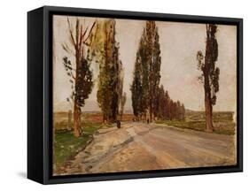 Boulevard of Poplars Near Plankenberg, C. 1890-Emil Jakob Schindler-Framed Stretched Canvas