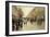 Boulevard Poissoniere in the Rain, circa 1885-Jean Béraud-Framed Giclee Print