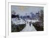 Boulevard Saint-Denis Argenteuil in Winter-Claude Monet-Framed Art Print