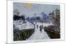 Boulevard Saint-Denis Argenteuil in Winter-Claude Monet-Mounted Art Print