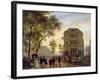 Boulevard Saint-Martin and the Theatre De L'Ambigu, 1830-Guiseppe Canella-Framed Giclee Print