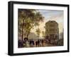 Boulevard Saint-Martin and the Theatre De L'Ambigu, 1830-Guiseppe Canella-Framed Giclee Print