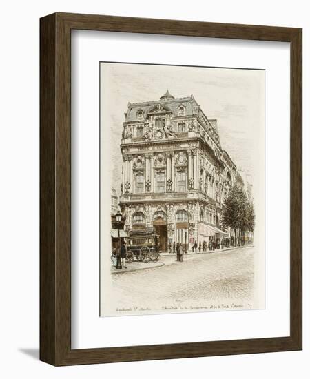 Boulevard Saint-Martin: Théâtres de la Renaissance et de la Porte Saint Martin-Adolphe Martial-Potémont-Framed Giclee Print