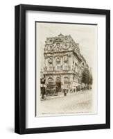 Boulevard Saint-Martin: Théâtres de la Renaissance et de la Porte Saint Martin-Adolphe Martial-Potémont-Framed Giclee Print