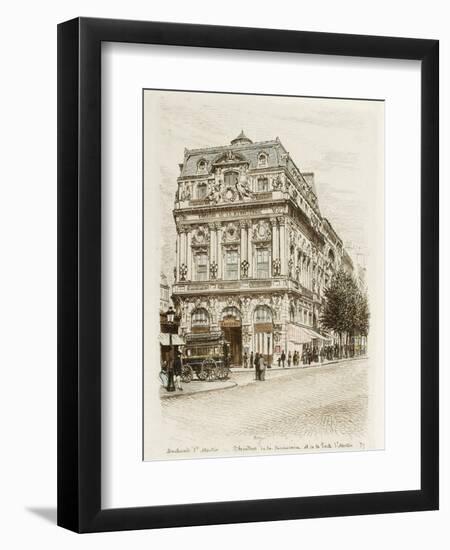 Boulevard Saint-Martin: Théâtres de la Renaissance et de la Porte Saint Martin-Adolphe Martial-Potémont-Framed Giclee Print