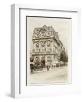 Boulevard Saint-Martin: Théâtres de la Renaissance et de la Porte Saint Martin-Adolphe Martial-Potémont-Framed Giclee Print