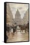 Boulevard Saint Michel, 1898, 19th Century-null-Framed Stretched Canvas