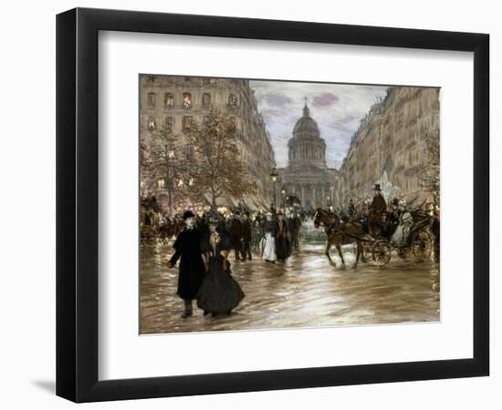 Boulevard Saint-Michel, Late 19th or Early 20th Century-Jean Francois Raffaelli-Framed Giclee Print