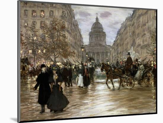 Boulevard Saint-Michel, Late 19th or Early 20th Century-Jean Francois Raffaelli-Mounted Giclee Print