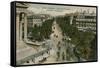 Boulevards of Paris, Seen from Boulevard de La Madeleine. Postcard Sent in 1913-French Photographer-Framed Stretched Canvas