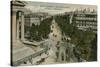 Boulevards of Paris, Seen from Boulevard de La Madeleine. Postcard Sent in 1913-French Photographer-Stretched Canvas