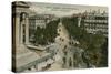 Boulevards of Paris, Seen from Boulevard de La Madeleine. Postcard Sent in 1913-French Photographer-Stretched Canvas