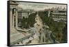 Boulevards of Paris, Seen from Boulevard de La Madeleine. Postcard Sent in 1913-French Photographer-Framed Stretched Canvas