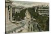 Boulevards of Paris, Seen from Boulevard de La Madeleine. Postcard Sent in 1913-French Photographer-Stretched Canvas