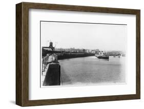 Boulogne Boat Leaving Folkestone Kent-null-Framed Photographic Print