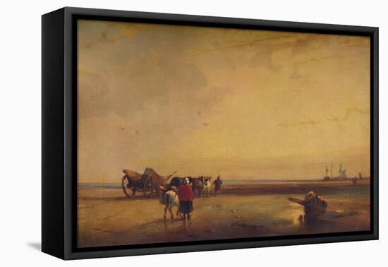 Boulogne Sands, 1827-Richard Parkes Bonington-Framed Stretched Canvas