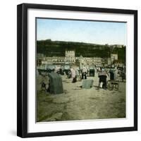 Boulogne-Sur-Mer (Pas-De-Calais, France), on the Beach, Circa 1890-1895-Leon, Levy et Fils-Framed Photographic Print