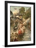 Boulter's Lock: Sunday Afternoon-Edward Gregory-Framed Premium Giclee Print