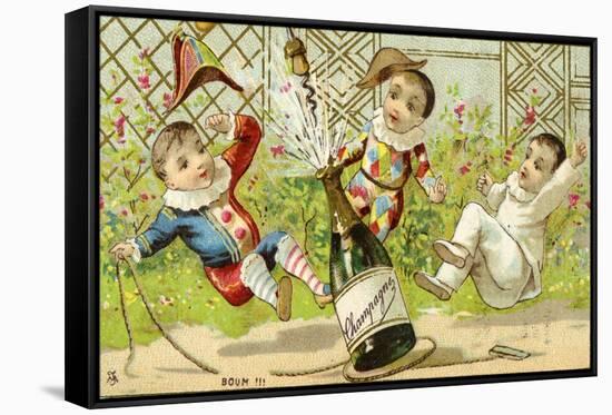 Boum!!! Champagne!, C.1895-null-Framed Stretched Canvas