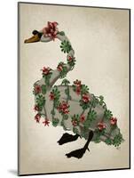 Bound Swan on cream-Fab Funky-Mounted Art Print