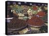 Bountiful Baskets Full of Brightly Colored Fruits and Vegetables at Rue Mouffetard Market-Alfred Eisenstaedt-Stretched Canvas