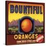 Bountiful Brand - Terra Bella, California - Citrus Crate Label-Lantern Press-Stretched Canvas