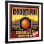 Bountiful Brand - Terra Bella, California - Citrus Crate Label-Lantern Press-Framed Art Print