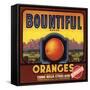 Bountiful Brand - Terra Bella, California - Citrus Crate Label-Lantern Press-Framed Stretched Canvas
