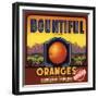Bountiful Brand - Terra Bella, California - Citrus Crate Label-Lantern Press-Framed Premium Giclee Print