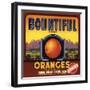 Bountiful Brand - Terra Bella, California - Citrus Crate Label-Lantern Press-Framed Art Print