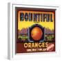 Bountiful Brand - Terra Bella, California - Citrus Crate Label-Lantern Press-Framed Art Print