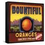 Bountiful Brand - Terra Bella, California - Citrus Crate Label-Lantern Press-Framed Stretched Canvas