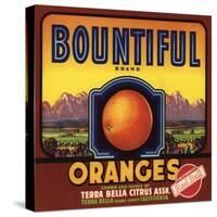 Bountiful Brand - Terra Bella, California - Citrus Crate Label-Lantern Press-Stretched Canvas