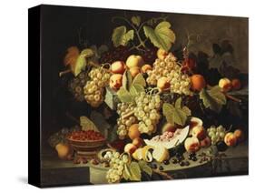 Bountiful Harvest-Severin Roesen-Stretched Canvas