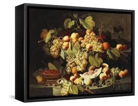 Bountiful Harvest-Severin Roesen-Framed Stretched Canvas