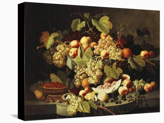 Bountiful Harvest-Severin Roesen-Stretched Canvas