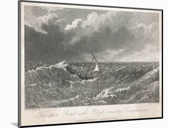 Bounty - Bligh in Boat-null-Mounted Art Print