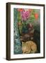 Bouquet and a Cat, 1919-Suzanne Valadon-Framed Giclee Print