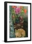 Bouquet and a Cat, 1919-Suzanne Valadon-Framed Giclee Print