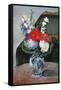 Bouquet au petit Delft-Paul Cezanne-Framed Stretched Canvas