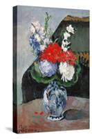 Bouquet au petit Delft-Paul Cezanne-Stretched Canvas