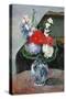 Bouquet au petit Delft-Paul Cezanne-Stretched Canvas