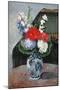 Bouquet au petit Delft-Paul Cezanne-Mounted Giclee Print