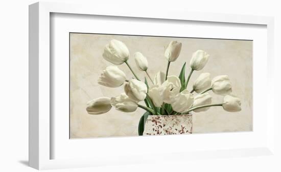 Bouquet blanc-Leonardo Sanna-Framed Art Print