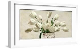 Bouquet blanc-Leonardo Sanna-Framed Art Print