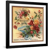 Bouquet Brand - California - Citrus Crate Label-Lantern Press-Framed Art Print