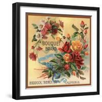 Bouquet Brand - California - Citrus Crate Label-Lantern Press-Framed Art Print