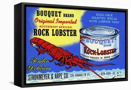 Bouquet Brand Rock Lobster-Curt Teich & Company-Framed Stretched Canvas
